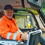 Geir Magne Feed i tråkkemaskinen. Foto,